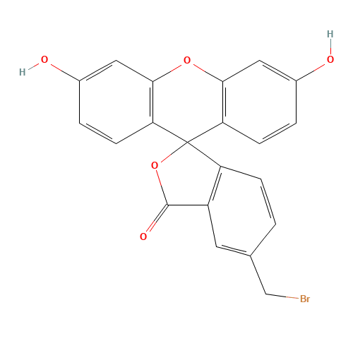 5-(BROMOMETHYL)FLUORESCEIN (CAS: 148942-72-7) - Chemical Structure and Molecular Formula 