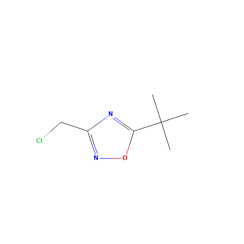 5-(TERT-BUTYL)-3-(CHLOROMETHYL)-1,2,4-OXADIAZOLE (CAS: 175205-41-1) - Chemical Structure and Molecular Formula 