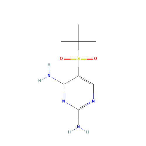 5-(TERT-BUTYLSULFONYL)PYRIMIDINE-2,4-DIAMINE (CAS: 175202-17-2) - Chemical Structure and Molecular Formula 