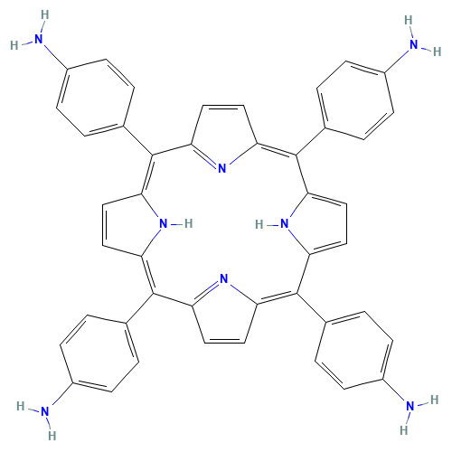5,10,15,20-TETRAKIS(4-AMINOPHENYL)-21H,23H-PORPHINE (CAS: 22112-84-1) - Chemical Structure and Molecular Formula 
