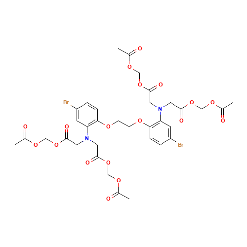 5,5'-DIBROMO BAPTA AM (CAS: 147504-95-8) - Chemical Structure and Molecular Formula 