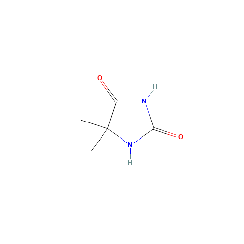 5,5-Dimethylhydantoin (CAS: 77-71-4) - Chemical Structure and Molecular Formula 