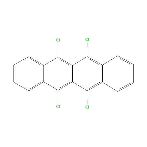 5,6,11,12-Tetrachlorotetracene (CAS: 62409-66-9) - Chemical Structure and Molecular Formula 