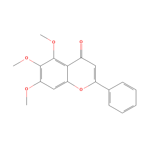 5,6,7-TRIMETHOXYFLAVONE (CAS: 973-67-1) - Chemical Structure and Molecular Formula 