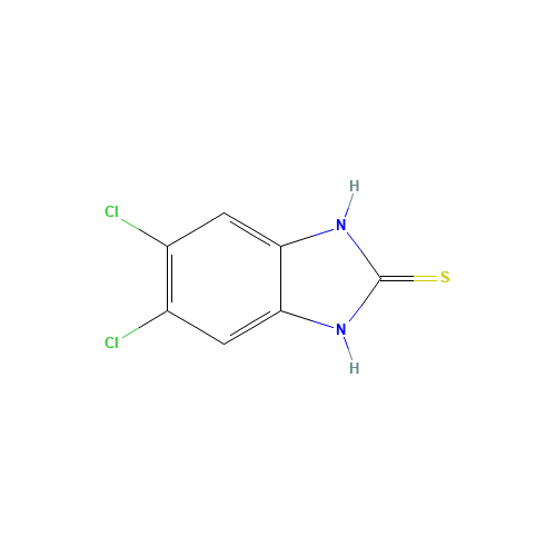 5,6-DICHLOROBENZIMIDAZOLE-2-THIOL (CAS: 19462-98-7) - Chemical Structure and Molecular Formula 