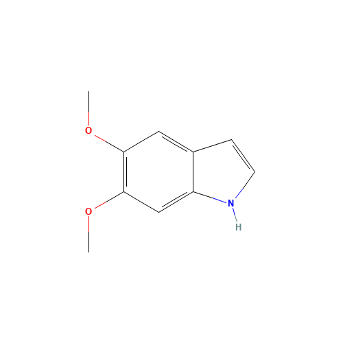 5,6-DIMETHOXYINDOLE (CAS: 14430-23-0) - Chemical Structure and Molecular Formula 