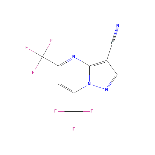 5,7-BIS(TRIFLUOROMETHYL)-3-CYANOPYRAZOLO[1,5-A]PYRIMIDINE (CAS: 175276-40-1) - Related Chemical Product
