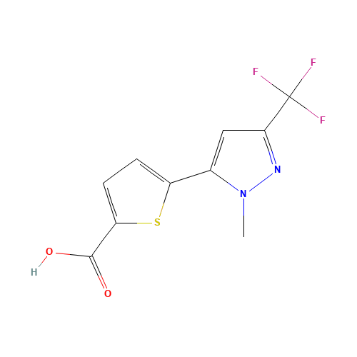 2-[1-METHYL-3-(TRIFLUOROMETHYL)PYRAZOL-5-YL]-THIOPHENE-5-CARBOXYLIC ACID (CAS: 175202-29-6) - Related Chemical Product
