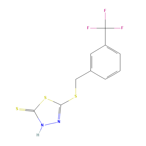 5-[3-(TRIFLUOROMETHYL)BENZYLTHIO]-1,3,4-THIADIAZOLE-2-THIOL (CAS: 175277-94-8) - Related Chemical Product