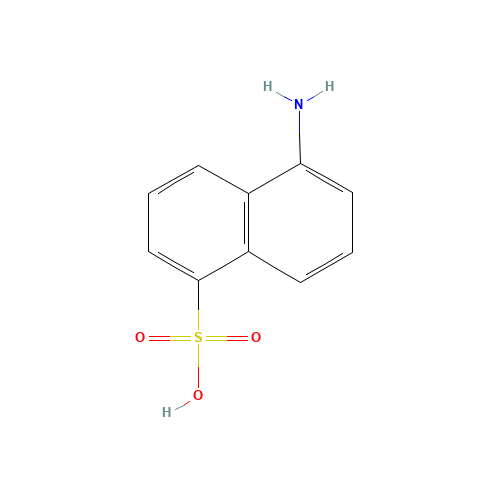 5-Amino-1-naphthalenesulfonic acid (CAS: 84-89-9) - Chemical Structure and Molecular Formula 