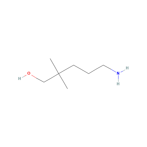 5-AMINO-2,2-DIMETHYLPENTANOL (CAS: 13532-77-9) - Chemical Structure and Molecular Formula 