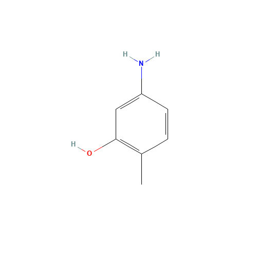 5-Amino-o-cresol (CAS: 2835-95-2) - Chemical Structure and Molecular Formula 