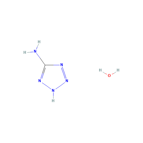 5-AMINOTETRAZOLE MONOHYDRATE (CAS: 15454-54-3) - Chemical Structure and Molecular Formula 