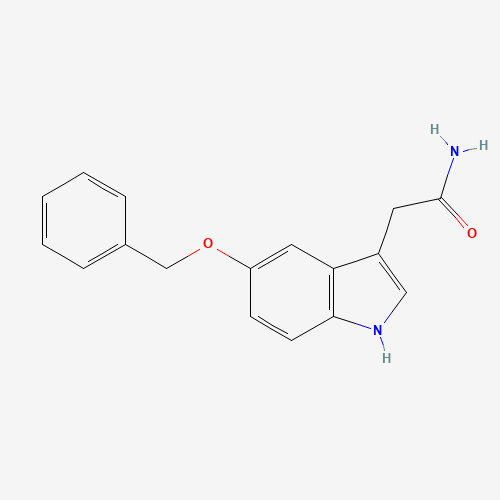 5-BENZYLOXYINDOLE-3-ACETAMIDE (CAS: 5933-28-8) - Chemical Structure and Molecular Formula 