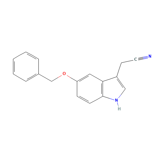 5-Benzyloxyindole-3-acetonitrile (CAS: 2436-15-9) - Chemical Structure and Molecular Formula 