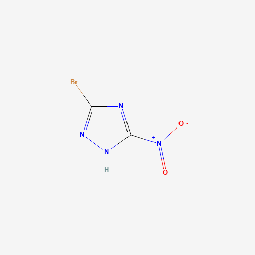 3-BROMO-5-NITRO-1,2,4-TRIAZOLE (CAS: 24807-56-5) - Chemical Structure and Molecular Formula 