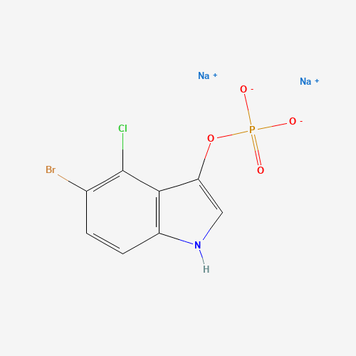 5-BROMO-4-CHLORO-3-INDOLYL PHOSPHATE DISODIUM SALT (CAS: 102185-33-1) - Chemical Structure and Molecular Formula 