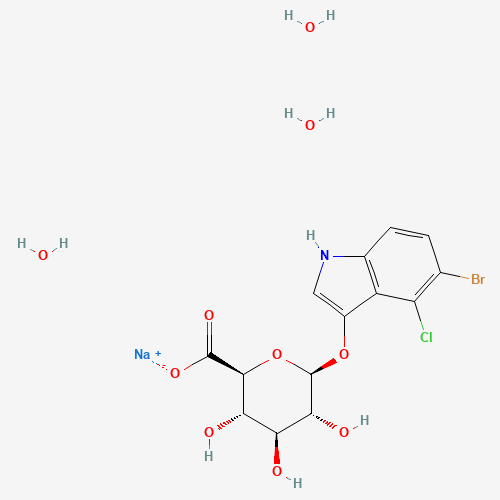 5-BROMO-4-CHLORO-3-INDOLYL BETA-D-GLUCURONIDE SODIUM SALT (CAS: 370100-64-4) - Chemical Structure and Molecular Formula 