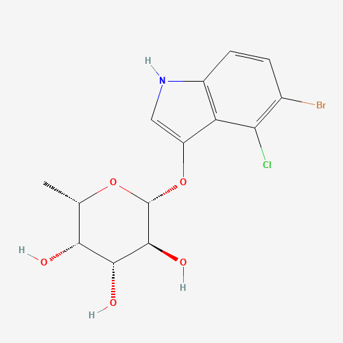 5-BROMO-4-CHLORO-3-INDOXYL-BETA-L-FUCOPYRANOSIDE (CAS: 125328-84-9) - Chemical Structure and Molecular Formula 