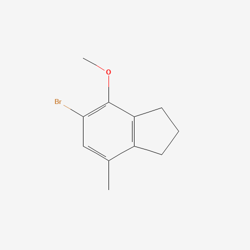 5-BROMO-4-METHOXY-7-METHYLINDANE (CAS: 175136-09-1) - Chemical Structure and Molecular Formula 