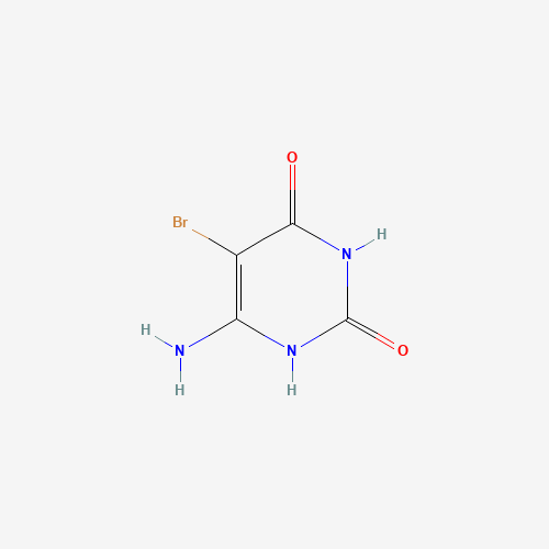 5-BROMO-6-AMINOURACIL (CAS: 6312-73-8) - Chemical Structure and Molecular Formula 