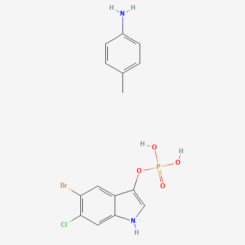 5-BROMO-6-CHLORO-3-INDOLYL PHOSPHATE P-TOLUIDINE SALT (CAS: 6769-80-8) - Chemical Structure and Molecular Formula 