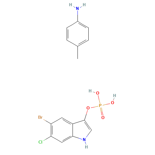 5-BROMO-6-CHLORO-3-INDOLYL PHOSPHATE P-TOLUIDINE SALT (CAS: 6769-80-8) - Related Chemical Product