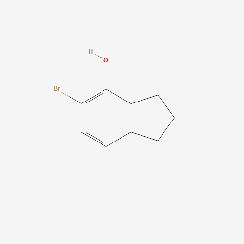 5-BROMO-7-METHYLINDAN-4-OL (CAS: 175136-06-8) - Chemical Structure and Molecular Formula 
