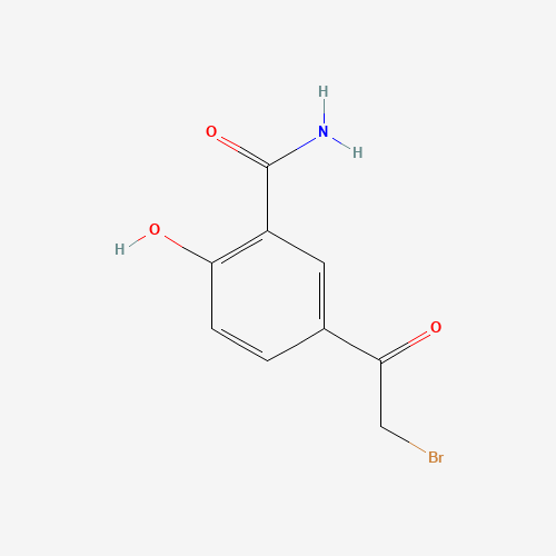 5-Bromoacetyl salicylamide (CAS: 73866-23-6) - Chemical Structure and Molecular Formula 