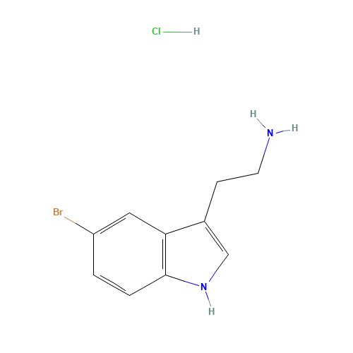5-BROMOTRYPTAMINE HYDROCHLORIDE (CAS: 81868-12-4) - Chemical Structure and Molecular Formula 