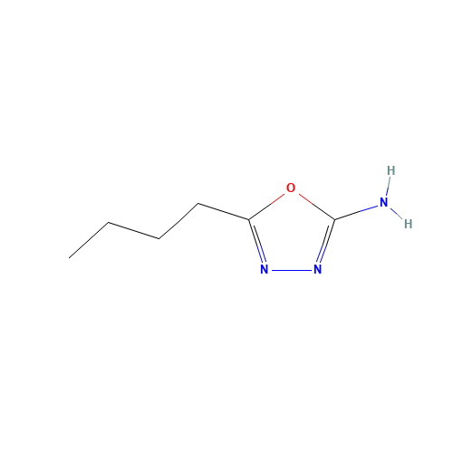 5-BUTYL-1,3,4-OXADIAZOL-2-YLAMINE (CAS: 52838-38-7) - Chemical Structure and Molecular Formula 