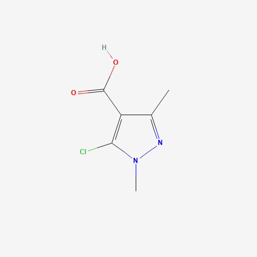 5-CHLORO-1,3-DIMETHYL-1H-PYRAZOLE-4-CARBOXYLIC ACID (CAS: 27006-82-2) - Chemical Structure and Molecular Formula 