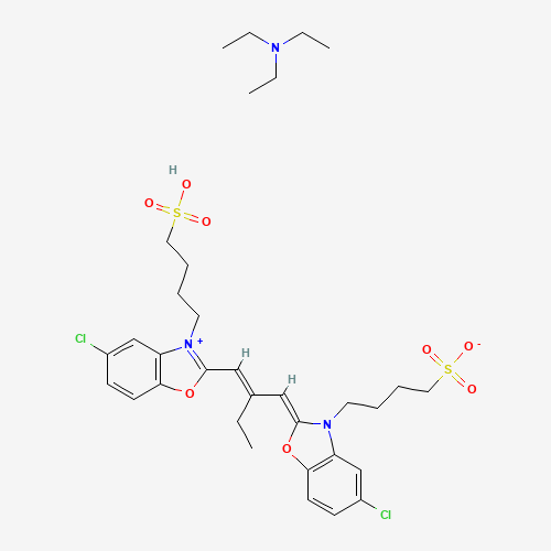 5-CHLORO-2-(2-[(5-CHLORO-3-(4-SULFOBUTYL)-2(3H)-BENZOXAZOLYLIDENE)METHYL]-1-BUTENYL)-3-(4-SULFOBUTYL)-BENZOXAZOLIUM HYDROXIDE,INNER SALT TRIETHYLAMIN E SALT (CAS: 92771-38-5) - Related Chemical Product