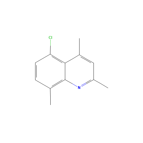 5-CHLORO-2,4,8-TRIMETHYLQUINOLINE (CAS: 105908-43-8) - Chemical Structure and Molecular Formula 