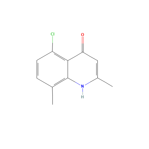 5-CHLORO-2,8-DIMETHYL-4-QUINOLINOL (CAS: 21629-50-5) - Chemical Structure and Molecular Formula 