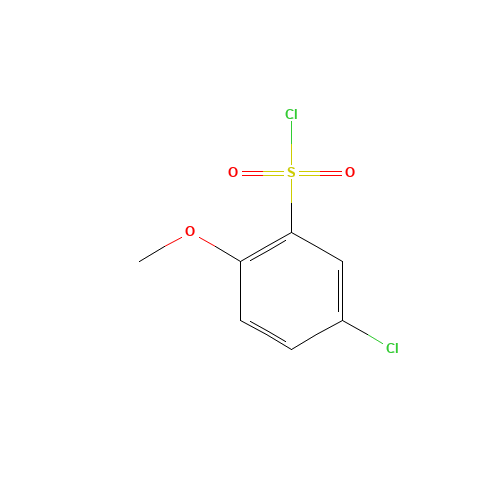 5-CHLORO-2-METHOXYBENZENESULFONYL CHLORIDE (CAS: 22952-32-5) - Chemical Structure and Molecular Formula 