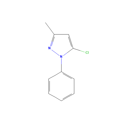 5-CHLORO-3-METHYL-1-PHENYLPYRAZOLE (CAS: 1131-17-5) - Chemical Structure and Molecular Formula 