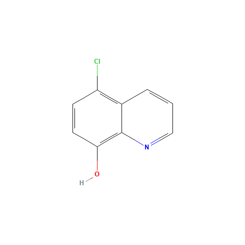 5-Chloro-8-hydroxyquinoline (CAS: 130-16-5) - Chemical Structure and Molecular Formula 