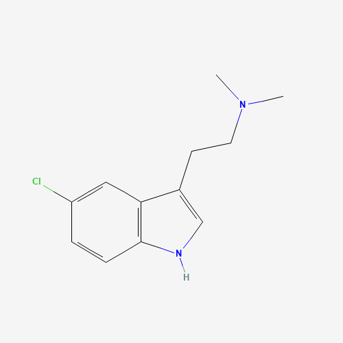 5-CHLORO-N,N-DIMETHYLTRYPTAMINE (CAS: 22120-32-7) - Chemical Structure and Molecular Formula 