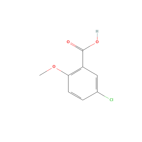 5-Chloro-2-methoxybenzoic acid (CAS: 3438-16-2) - Chemical Structure and Molecular Formula 
