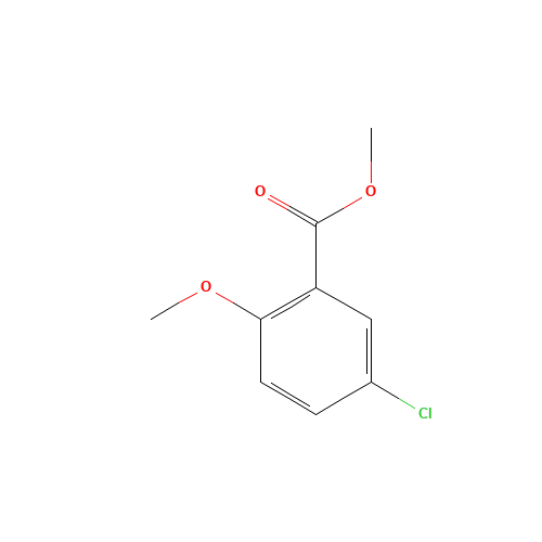 METHYL 5-CHLORO-2-METHOXYBENZOATE (CAS: 33924-48-0) - Chemical Structure and Molecular Formula 