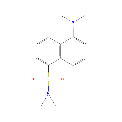 5-DIMETHYLAMINONAPHTHALENE-1-SULFONYL AZIRIDINE (CAS: 51908-46-4) - Chemical Structure and Molecular Formula 