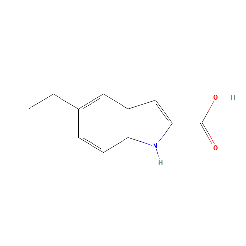 5-ETHYLINDOLE-2-CARBOXYLIC ACID (CAS: 37033-93-5) - Chemical Structure and Molecular Formula 