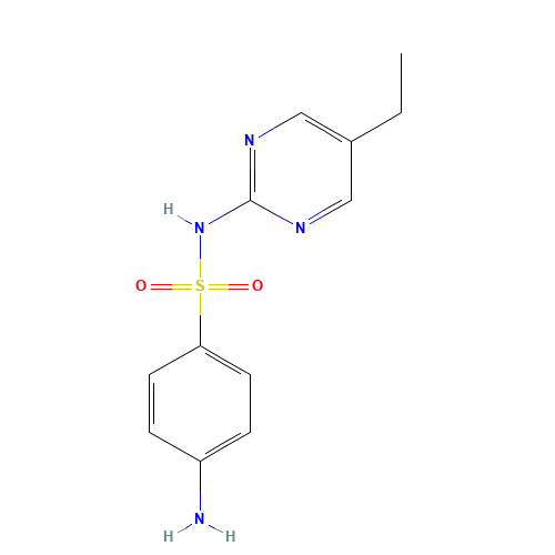 5-ETHYLSULFADIAZINE (CAS: 3271-01-0) - Chemical Structure and Molecular Formula 
