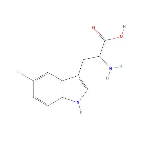 5-FLUORO-DL-TRYPTOPHAN (CAS: 154-08-5) - Chemical Structure and Molecular Formula 