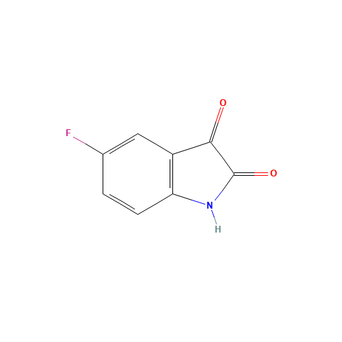 5-Fluoroisatin (CAS: 443-69-6) - Chemical Structure and Molecular Formula 