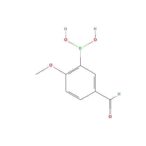 2-Methoxy-5-formylphenylboronic acid (CAS: 127972-02-5) - Chemical Structure and Molecular Formula 