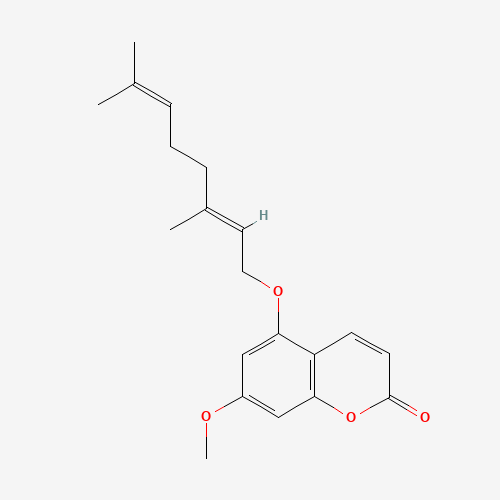 5-GERANOXY-7-METHOXYCOUMARIN (CAS: 7380-39-4) - Chemical Structure and Molecular Formula 