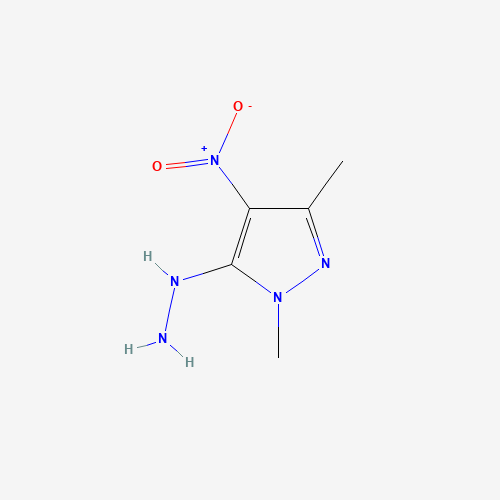 5-HYDRAZINO-1,3-DIMETHYL-4-NITRO-1H-PYRAZOLE (CAS: 66971-55-9) - Chemical Structure and Molecular Formula 