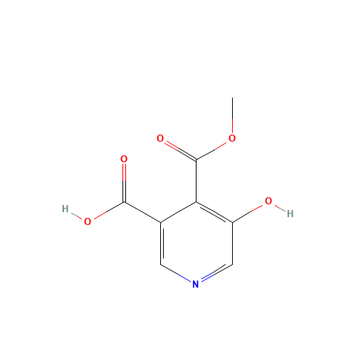 5-HYDROXYPYRIDINE-3,4-DICARBOXYLIC ACID METHYL ESTER (CAS: 243980-03-2) - Chemical Structure and Molecular Formula 